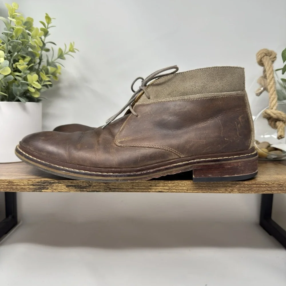 Cole Haan Men's Size 8.5 M Suede Welt Chukka Brown‎ Leather C24533 Ankle Boots